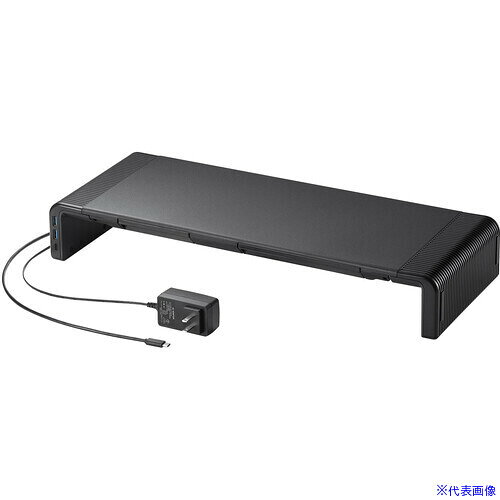 オレンジブック トラスコ中山　TRUSCOSANWA USB Type−C接続ハブ付き机上ラック ブラック 〔品番:MRLC210CHBK〕[ 注番:7004088]特長●液晶ディスプレイの位置を上げることで、目線の位置を上げ画面を見やすくすることができます。●スマートフォンやタブレットを充電・同期しながら使えます。●ACアダプタで給電、USB Type-C−microBケーブルでパソコンに接続しながら使用します。●左右のフレームを折りたたむことで3段階での横幅の調整ができ、レイアウト変更に柔軟に対応できます。●デスクやディスプレイサイズによって机上ラックのサイズを合わせることが可能です。●ディスプレイの位置を上げることで、目線を高くして姿勢をよくし、ディスプレイ全体を見やすくできます。●ディスプレイ下に収納スペースを作ることでデスク周りを広く使えます。●厚さ6mmまで置けるスマートフォンスタンド付きで、常に見えるところにスマートフォンを置けます。●内寸W155×D109×H15mmの小物収納引き出し付きで、メモ用紙やペンなどの収納に役立ちます。●スマートフォンを横置きできる簡易スタンドも付いています。仕様●間口(mm)：520・465・420●奥行(mm)：200●高さ(mm)：80●色：ブラック●総耐荷重(kg)：10仕様2●出荷形態：ノックダウン組立式（お客様組立て）材質/仕上●ABS樹脂セット内容/付属品●本体●USB Type-C−microBケーブル●ACアダプタ（DC12V 1.5A、ケーブル長/約1.4m）注意原産国（名称）中国JANコード4969887195277本体質量1300gオレンジブック トラスコ中山　TRUSCOSANWA USB Type−C接続ハブ付き机上ラック ブラック 〔品番:MRLC210CHBK〕[注番:7004088][本体質量：1300g]分類》オフィス・住設用品》オフィス家具》パソコンラック☆納期情報：オレンジブック掲載以外でメーカー直送品（送料元払い）【法人限定＝会社名ご記入お願い致します。】※北海道・沖縄・離島は運賃別途商品も含む
