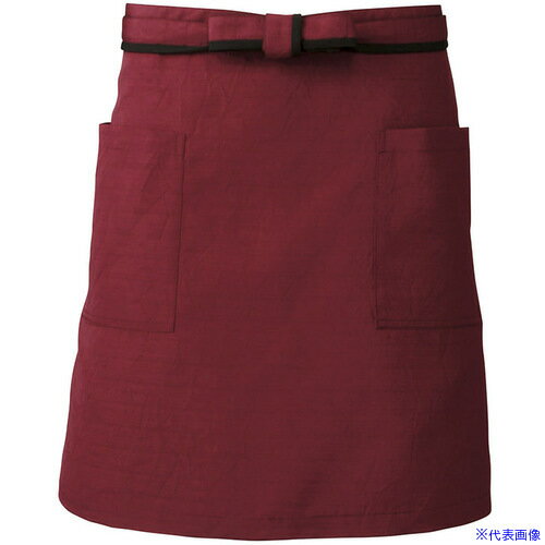 ■サンペックス ショート丈前掛け エンジ F JA1976F(7005169)[送料別途お見積り][法人限定][掲外取寄]