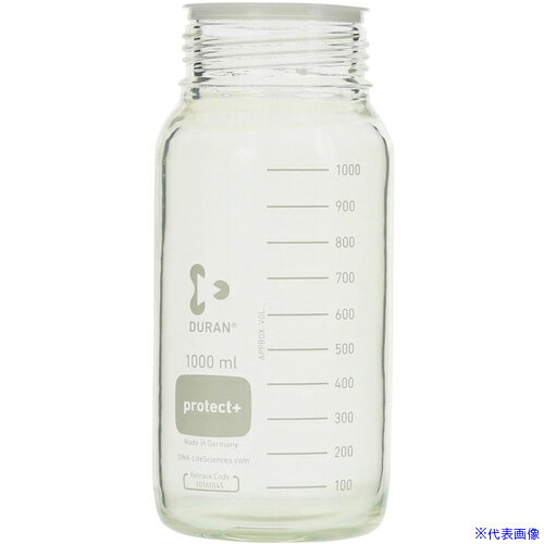 オレンジブック トラスコ中山　TRUSCOSIBATA プロテクトプラスコートねじ口びん 広口 びんのみ 1000mL 10入 〔品番:0175501000A〕[ 注番:7006637]特長●びんの外側がポリアミドコーティングされ安全性を高めたコートびんです。●転倒・落下によるガラスや薬品の飛散防止に役立ちます。●コーティングは乳白色をしており、コーティングなしのびんとの見分けがつきやすくなっています。●プッシュ式のPP製保護カバーが付属。●製造時からお客様のお手元まで、ほこりなどの浸入を防ぎます。●オートクレーブには対応しておりません。●ねじ口内径が約65mmと大口径で、粉末・ペースト状・顆粒・液体などさまざまな試料の出し入れ、洗浄が簡単にできます。仕様●容量(ml)：1000●高さ(mm)：218●耐熱温度(℃)：140●容量(L)：1●ねじ規格：GLS-80仕様2●容量：1000mL●胴外径(mm)：101●材質：ほうけい酸ガラス-1材質/仕上セット内容/付属品注意●オートクレーブ非対応原産国（名称）ドイツJANコード4589988671335本体質量0.7kgオレンジブック トラスコ中山　TRUSCOSIBATA プロテクトプラスコートねじ口びん 広口 びんのみ 1000mL 10入 〔品番:0175501000A〕[注番:7006637][本体質量：0.7kg]《包装時基本サイズ：554×230×245》〔包装時質量：8kg〕分類》研究用品》ボトル・容器》ボトル☆納期情報：メーカー取り寄品（弊社より発送）