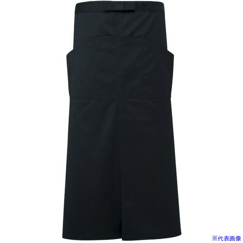 ■サンペックス 腰エプロン ロング丈 飲食店 カフェ 作業用 ブラック M BA1533M(7011478)[送料別途お見..
