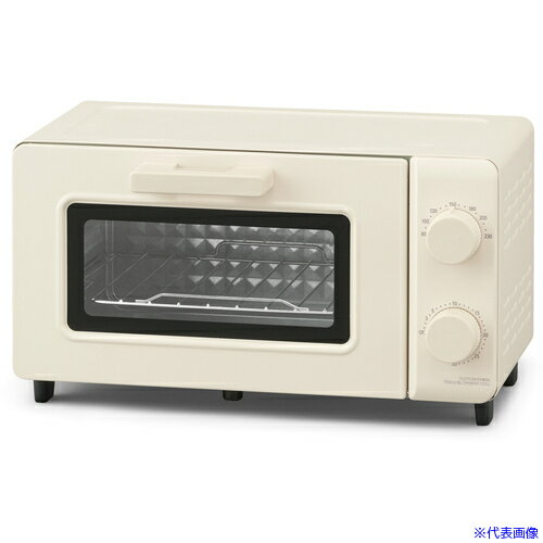 ■IRIS 108027 オーブントースター 2枚焼き アイボリー EOT201C(7012668)[法人限定][外直送元]