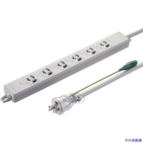 ■SANWA ポッキンプラグ付き電源タップ 6個口 3m TAPPP363(7013176)[法人限定][外直送元]