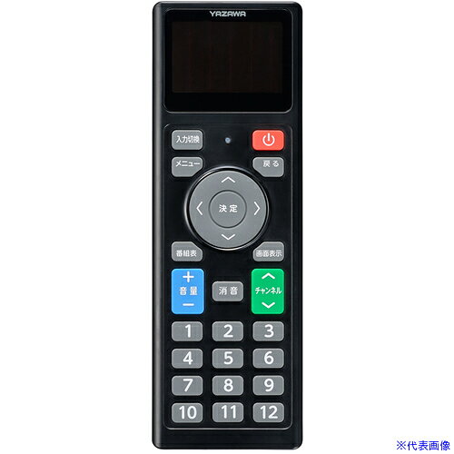 ■YAZAWA ソーラーテレビリモコン RC28BK(7050371)[送料別途お見積り][法人限定][掲外取寄]