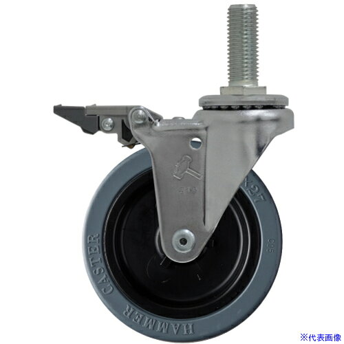 オレンジブック トラスコ中山　TRUSCOハンマー ねじ込み式 自在 キャスター M16X2.0 ストッパー付 ゴム車 100mm 軽荷重 〔品番:417EARN100〕[ 注番:7060662]特長●縦踏みフロントストッパータイプのキャスターです。●ペダルが取付け筐体に干渉しにくく、それぞれのペダルを踏み込むだけでロック・解除操作が簡単に行えます。●縦踏みフロントストッパー機構のため足元で簡単にストッパーのON／OFF操作が可能です。●ストッパー操作時に足を潜り込ませる必要がなく安全にご使用できます。用途●キッチンカートや医療現場のワゴンなどに。仕様●許容荷重(daN)：50●許容荷重(kgf)：51●車輪径D(mm)：100●車輪幅(mm)：27●取付高H(mm)：126●軸長L(mm)：40●ねじT：M16●ねじピッチ(mm)：2.0●タイプ：フロントストッパー（セパレートタイプ）仕様2●ねじ込み式　フロントストッパー（セパレートタイプ）材質/仕上●金具:スチールセット内容/付属品注意原産国（名称）日本JANコード4956237458533本体質量538gオレンジブック トラスコ中山　TRUSCOハンマー ねじ込み式 自在 キャスター M16X2.0 ストッパー付 ゴム車 100mm 軽荷重 〔品番:417EARN100〕[注番:7060662][本体質量：538g]《包装時基本サイズ：130×58×166》〔包装時質量：538g〕分類》金物・建築資材》キャスター》ねじ込み式ゴム車☆納期情報：仕入れ先通常在庫品 (欠品の場合有り)