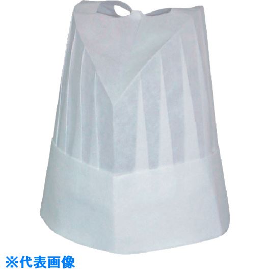 ■東京メディカル シェフハット 丸型 全高20cm 50枚入 CH2200(7222661)×4[法人限定][外直送元]