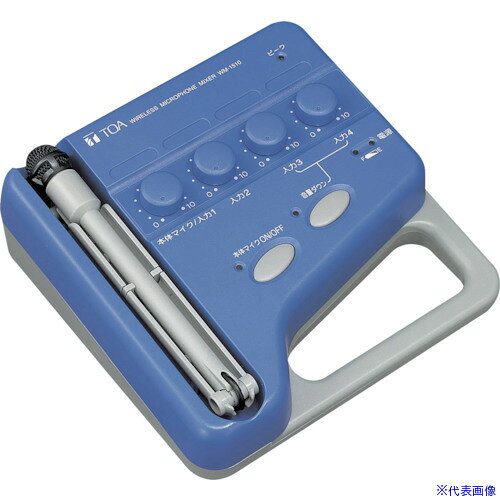 オレンジブック トラスコ中山　TRUSCOTOA ワイヤレスミキサー 〔品番:WM1510〕[ 注番:7224125]特長●持ち運びができ、簡単操作です。●800MHZ帯周波数です。用途●朝礼・会議用。仕様●電源：AC100V及び単3×2本●品名：ワイヤレスミキサー●電源(V)：AC100V及び単3×2本仕様2●ISO9001認証取得工場製●ISO14001認証取得工場製材質/仕上●ABS樹脂セット内容/付属品●単三乾電池1本(ワイヤレスマイク)注意原産国（名称）日本JANコード4538095000767本体質量540gオレンジブック トラスコ中山　TRUSCOTOA ワイヤレスミキサー 〔品番:WM1510〕[注番:7224125][本体質量：540g]《包装時基本サイズ：250×345×80》〔包装時質量：1kg〕分類》安全用品》安全用品》ワイヤレスシステム☆納期情報：メーカー取り寄品（弊社より発送）