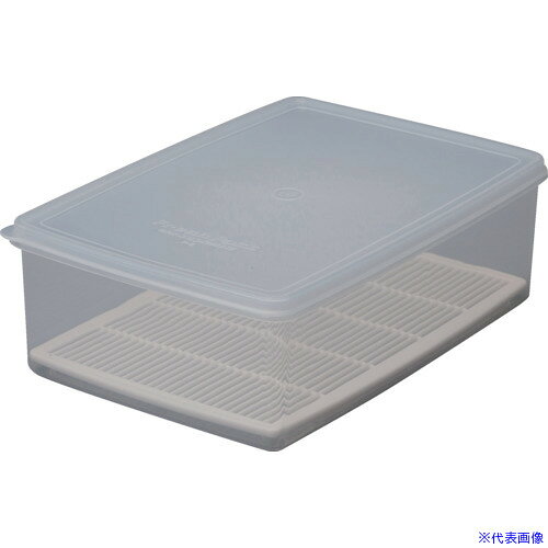 ■SANKO pla 188304 食品保存容器 SS−2 スノコ付 ナチュラル 300×210×100 188304(72...