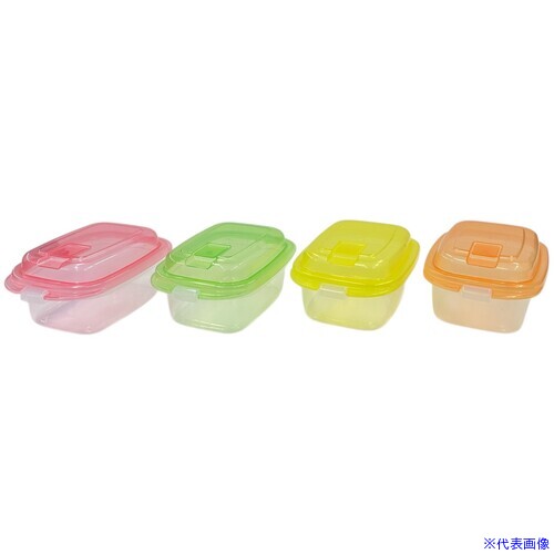 オレンジブック トラスコ中山　TRUSCOSANKO pla 食品保存容器 202901 エブリーパック 長方型 エア弁付きNo1 4P カラフル 149×93×60 〔品番:202901〕[ 注番:7235475]特長●容量300mlのレンジ対応保存容器です。仕様●外形寸法(mm)幅：149●外形寸法(mm)奥行：93●外形寸法(mm)高さ：60●容量(ml)：300仕様2●電子レンジ対応エア弁付き保存容器材質/仕上●ポリプロピレンセット内容/付属品注意原産国（名称）日本JANコード4973230202901本体質量136gオレンジブック トラスコ中山　TRUSCOSANKO pla 食品保存容器 202901 エブリーパック 長方型 エア弁付きNo1 4P カラフル 149×93×60 〔品番:202901〕[注番:7235475][本体質量：136g]《包装時基本サイズ：93×149×115》〔包装時質量：136g〕分類》研究用品》厨房用品》容器☆納期情報：メーカー取り寄品（弊社より発送）