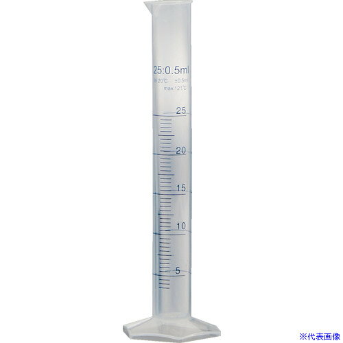 オレンジブック トラスコ中山　TRUSCOTRUSCO メスシリンダー 25ml 青目盛付 PP製 〔品番:MS25A〕[ 注番:7238299]特長●見やすい青色のメモリで、耐薬品性のあるPP製メスシリンダーです。●土台は六角形で転がりにくい仕様です。●ガラス製に比べて軽く、扱いやすいです。用途●研究・実験用として。●学校教材用品として。仕様●容量(ml)：25●目盛間隔(ml)：0.5●外径(mm)：20●高さ(mm)：171●口内径(mm)：24●台座径(mm)：48●許容誤差(ml)：±0.34仕様2●耐熱温度：121℃材質/仕上●ポリプロピレン（PP)セット内容/付属品注意原産国（名称）中国JANコード4550414325696本体質量14.6gオレンジブック トラスコ中山　TRUSCOTRUSCO メスシリンダー 25ml 青目盛付 PP製 〔品番:MS25A〕[注番:7238299][本体質量：14.6g]《包装時基本サイズ：48×48×171》〔包装時質量：15g〕分類》研究用品》理化学用品》メスシリンダー☆納期情報：仕入れ先通常在庫品 (欠品の場合有り)