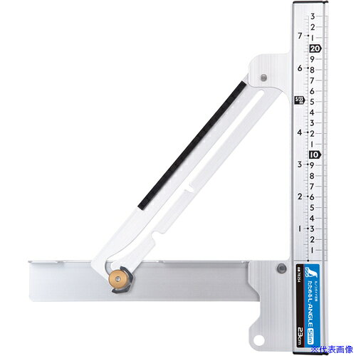 オレンジブック トラスコ中山　TRUSCOシンワ 丸ノコガイド定規 たためるエルアングル Slim 23cm 〔品番:78254〕[ 注番:7250143]特長●たたんでコンパクト：突き当て部をたたむことでコンパクトに収納、持ち運ぶ事ができます。●簡単固定：スリットに沿って固定するだけで簡単に90°、45°になります。●任意の角度に調整して使用する事もできます。●両面使用可能：表面にも突き当てとスベリ止があるので、裏返して使用できます。●突き当て高さ9mm：屋根材の厚みに合わせ上下共に突き当て高さ9mmです。用途●電気丸ノコで板材を直角や角度をつけて切断する時のガイド定規に。●他の材料から角度を写し取ってケガく時や切断する時のガイド定規に。●寸法測定に。●カッターガイドに。仕様●全長(mm)：332●幅(mm)：282(たたんだ時75)●厚さ(mm)：26●呼び寸法(mm)：230●有効切断長さ(mm)：230●目盛：23cm●直角精度：直角度：230mmにつき0.46mm以下●竿のサイズ(mm)：332×75×8●角度調節(°)：45、90●突き当ての高さ(mm)：9仕様2●直角度：230mmにつき0.46mm以下材質/仕上●本体：アルミ●ガイド面：ステンレス●保護キャップ：ABS樹脂●つまみねじ：ステンレス、真ちゅうセット内容/付属品注意●用途以外に使用しないで下さい。原産国（名称）日本JANコード4960910782549本体質量260gオレンジブック トラスコ中山　TRUSCOシンワ 丸ノコガイド定規 たためるエルアングル Slim 23cm 〔品番:78254〕[注番:7250143][本体質量：260g]《包装時基本サイズ：367×105×27》〔包装時質量：275g〕分類》測定・計測用品》測定工具》定規☆納期情報：メーカー取り寄品（弊社より発送）