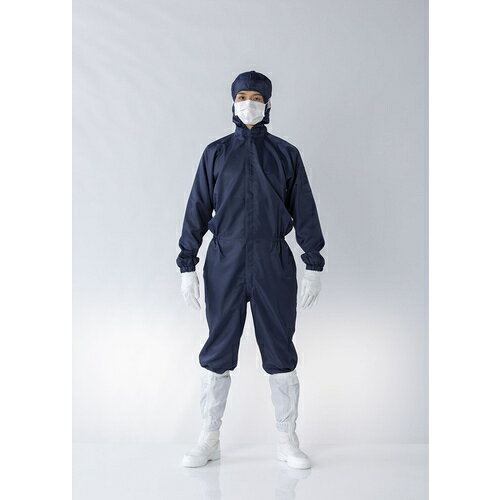 ■TriApex フード一体クリーンスーツ 3B1261 ネイビー 7L 3B1261D7L(7253409)[送料別途お見積り][法人限定][掲外取寄]