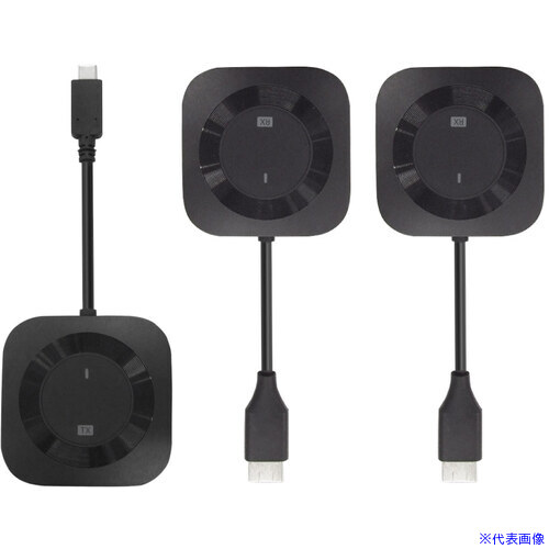 ■RATOC ワイヤレスHDMI分配送受信機 1対2分配 USB−C to HDMI RSWLSP2(7314028)[送料別途お見積り][法人限定][掲外取…