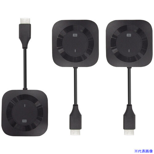 オレンジブック トラスコ中山　TRUSCORATOC ワイヤレスHDMI分配送受信機 1対2分配 HDMI to HDMI 〔品番:RSWLSP1〕[ 注番:7314029]特長●HDMI機器の映像をディスプレイ2台にワイヤレス分配できます。●会議室・教室・店舗など、さまざまなシーンで活躍します。●受信機追加で最大4画面まで拡張可能です。●設置場所を選ばずすぐ使えます。●最大伝送距離は約50m、広い会議室にも設置可能です。●ネットワーク環境・HDMIケーブル不要です。●ドライバー不要、接続するだけで使用可能です。●用途に合わせて、柔軟な映像表示が可能です。●接続したまま表示/非表示を切り替えできます。●ミラーモード・拡張モードを選択可能です。仕様●幅(mm)：61●奥行(mm)：62●高さ(mm)：17●入力端子：HDMI●出力端子：HDMI●対応機器：HDMI出力端子を搭載したWindows PC、Mac、映像機器など●対応OS：OSに依存せず映像出力機器で使用可●対応ディスプレイ：HDMI入力端子を搭載したテレビ、プロジェクター、ディスプレイ(※CEC、HEC、ARCには対応していません)●使用周波数：5180MHz〜5240MHz(※本製品は5GHz帯無線を使用しているため屋外での使用は電波法により禁止されています)●最大伝送距離(m)：約50(見通し、障害物なきこと)(※ご使用環境により異なります)●インターフェイス：(送信機/受信機)HDMI仕様2●分配台数：同時表示台数：2台(最大4台まで拡張可能)(※受信機を追加購入することで、最大4台のディスプレイへ同時出力できます)材質/仕上セット内容/付属品●製品本体(HDMI送信機×1、HDMI受信機×2)●USB給電ケーブル×3●ユーザーズマニュアル/保証書注意●※本製品はWindows/macOSの拡張/複製(ミラー)表示に対応しています。●※すべての受信機には同一の画面が表示されます。原産国（名称）中国JANコード4949090401464本体質量44gオレンジブック トラスコ中山　TRUSCORATOC ワイヤレスHDMI分配送受信機 1対2分配 HDMI to HDMI 〔品番:RSWLSP1〕[注番:7314029][本体質量：44g]《包装時基本サイズ：222×181×42》〔包装時質量：310g〕分類》オフィス・住設用品》OA用品》周辺機器☆納期情報：オレンジブック掲載以外でメーカー直送品（送料元払い）【法人限定＝会社名ご記入お願い致します。】※北海道・沖縄・離島は運賃別途商品も含む