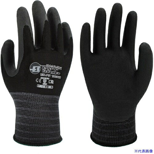 オレンジブック トラスコ中山　TRUSCOBESTGRIP 天然ゴム背抜き手袋 リアルフィットタッチ ブラック L 〔品番:LJA3004DL〕[ 注番:7321572]特長●コーティングには導電材を混合しているので、タッチパネルにも反応し、手袋をつけたままでも操作が可能です。●手のひらには特殊配合の天然ゴムをコーティングしているので、薄くて柔らかく、手にピッタリとフィットします。●独自製法のスベリ止め加工を施しており、抜群のグリップ力を発揮します。用途●運送業・荷役作業・物流業・建築業・土木作業・清掃業・サービス業・農作業・園芸・日曜大工等に。仕様●色：ブラック●サイズ：L●ゲージ数：13●全長(cm)：24.5●手のひら周り(cm)：19.2●中指長さ(cm)：7.6●リストカラー：緑●すべり止め：天然ゴム仕様2材質/仕上●樹脂部：天然ゴム●繊維部：ポリエステル・天然ゴムセット内容/付属品注意●タッチパネルの反応は個人差があり、保護シートの使用や機種により反応しにくい場合があります。●体質によっては、かゆみ・かぶれ・発疹などを起こすことがあります。●異常を感じたらすぐに使用を中止し、医師にご相談ください。●高濃度の薬品、油類（灯油・マシン油等）、溶剤（ガソリン・ベンゼン等）には使用しないでください。●膨潤、浸透することがあります。原産国（名称）中国JANコード4589593934832本体質量15gオレンジブック トラスコ中山　TRUSCOBESTGRIP 天然ゴム背抜き手袋 リアルフィットタッチ ブラック L 〔品番:LJA3004DL〕[注番:7321572][本体質量：15g]分類》保護具》作業手袋》すべり止め背抜き手袋☆納期情報：メーカー取り寄品（弊社より発送）