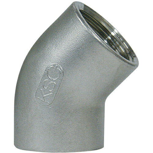 ■コノエ ねじ込み管継手 45°エルボ SUS304 10A K45L30410A(7324838)[送料別途お見...