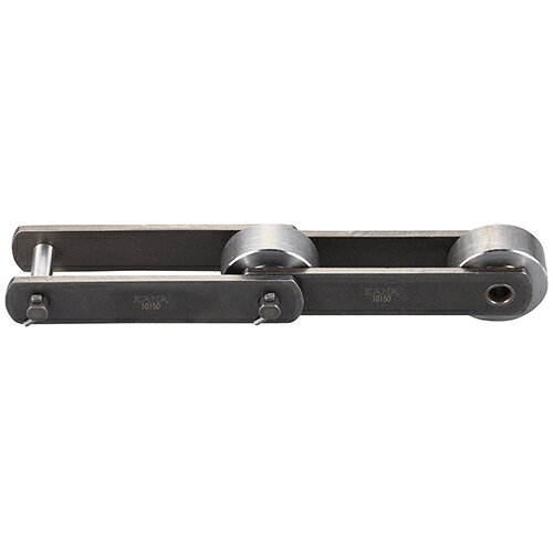 オレンジブック トラスコ中山　TRUSCOKANA Rローラ用コンベヤチェーン 10150 20リンク 〔品番:KANA10150RT〕[ 注番:7326576]特長●KANA標準コンベヤチェーンは、強度と耐摩耗性に優れ、あらゆるコンベヤ装置に最適なチェーンです。仕様●チェーンNo.：10150●ピッチ(mm)：150●内リンク内幅(mm)：30.0●平均引張強さ(kN)：112.7●長さ(m)：3●ローラ直径：50.8●ローラ触軌幅：27.0●プレート幅：38.1●プレート厚さ：6.3●ピン直径：14.5●ピン長さ：69.0●ピン寸法L1：33●ピン寸法L2:36.0仕様2●Rローラ用コンベヤチェーンは、ローラの外形がプレートよりも大きい形式で、主にスラットコンベヤ、パレットコンベヤ、フライトコンベヤに使用されます。材質/仕上●スチールセット内容/付属品注意原産国（名称）中国JANコード4580881206730本体質量23.4kgオレンジブック トラスコ中山　TRUSCOKANA Rローラ用コンベヤチェーン 10150 20リンク 〔品番:KANA10150RT〕[注番:7326576][本体質量：23.4kg]分類》メカトロ部品》軸受・駆動機器・伝導部品》チェーン☆納期情報：メーカー取り寄品（弊社より発送）