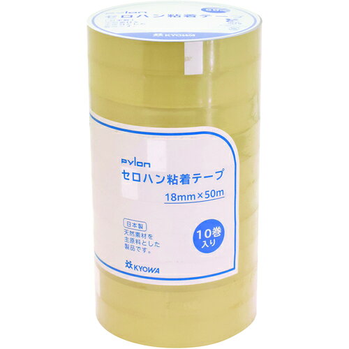 ■パイロン セロハン粘着テープ 10巻 シュリンク 18mm×50m HC340Z(7334528)×20[送料別途お見積り][法人限定][掲外取寄]