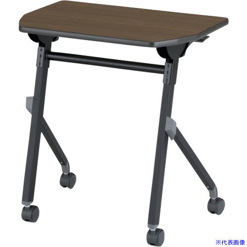 ■OHSHIO 教育施設用テーブルACPT 棚なし 天板ダーク/脚黒 650×450×700mm ACPT6545MDBK(7351647)[送料別途お見積り][法人限定][外直送]