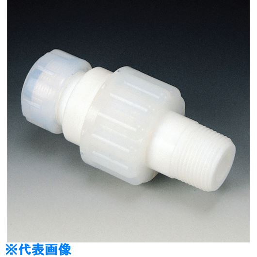 乐天商城 - ■フロンケミカル フッ素樹脂 分離型オスネジハーフユニオン 19φ×R3/4 NR1292005(7352786)[法人・事業所限定][外直送元]