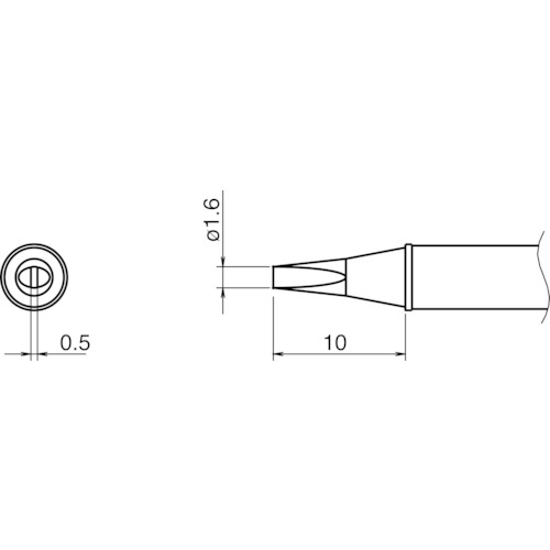 オレンジブック トラスコ中山　TRUSCO白光 こて先/1.6D型 〔品番:T3101D16〕[ 注番:7517068]特長仕様●適合機種：FX-100●コテ先名称：1.6D型仕様2●ヒーター一体式●コテ先温度：450℃材質/仕上セット内容/付属品注意原産国（名称）日本JANコード4962615041501本体質量6.75gオレンジブック トラスコ中山　TRUSCO白光 こて先/1.6D型 〔品番:T3101D16〕[注番:7517068][本体質量：6.75g]《包装時基本サイズ：220×45×6》〔包装時質量：5g〕分類》電子機器》はんだ用品》ステーション型はんだこて☆納期情報：仕入れ先通常在庫品 (欠品の場合有り)