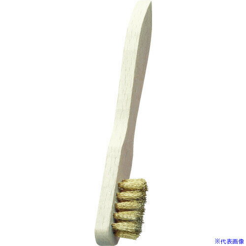 ■LESSMANN 木柄真鍮3行ブラシ 125211(7521111)