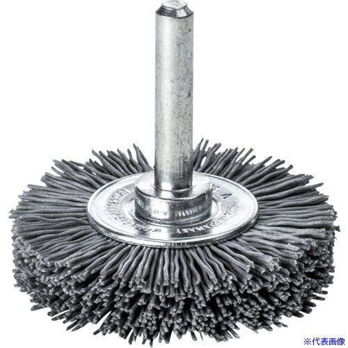 ■LESSMANN 軸付ホイルブラシ 砥粒入ナイロン線 0.6 #320 φ50 415872(7521375)