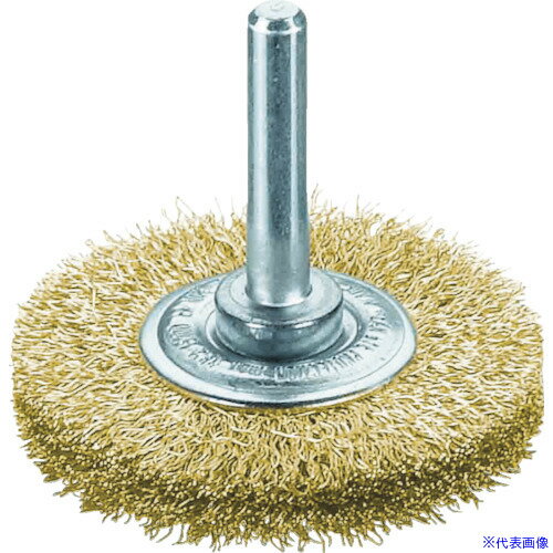 ■LESSMANN 軸付ホイルブラシ 真鍮線 0.2 φ60 416542(7521383)