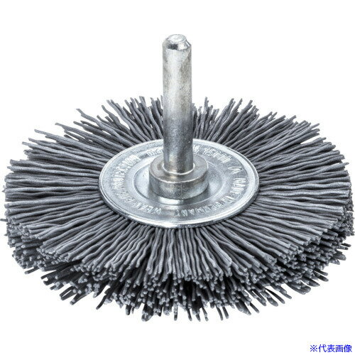 ■LESSMANN 軸付ホイルブラシ 砥粒入ナイロン線 0.6 #320 φ70 417872(7521448)