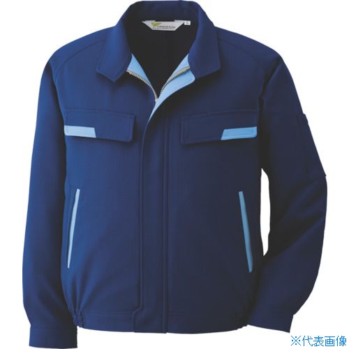 ■ミドリ安全 静電気帯電防止作業服 ブルゾン ネイビー サイズ3L VE77UE3L(7548991)(4.0)