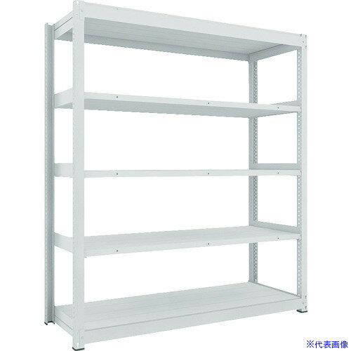 ■TRUSCO TUG型中量ボルトレス棚 600kg 単体型 1555×776×H2100 5段 TUG60075J5(7560231)[法人限定][直送..