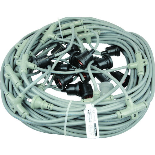 ■HASEGAWA 分岐ケーブル ESTシリーズ 50m 防水ソケット×18 EST150M18L(7621124)[送料別途お見積り][法人限定][直送]