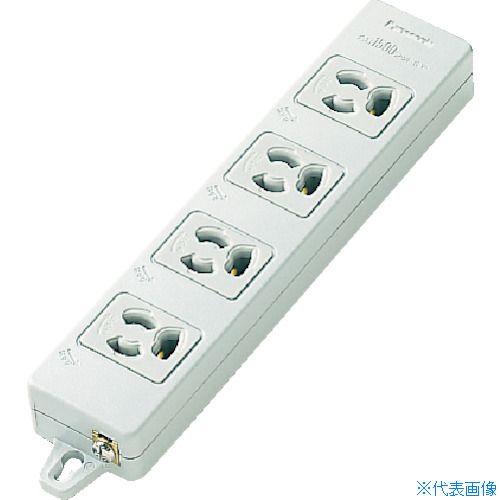 ■Panasonic OAタップ 接地15A抜け止め形 4個口 コードなし グレー WCH2404HP(7621761)