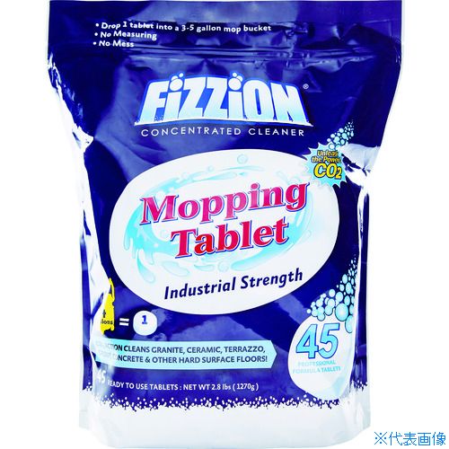 オレンジブック トラスコ中山　TRUSCOFiZZiON 【売切廃番】モッピングタブレット (45個入) 〔品番:002099〕[ 注番:7629231]特長●高い安全性を誇る環境洗剤です。●タブレットから希釈して使用でき、経済性に優れています。●1タブレット4ガロン（約15L)の水で希釈してください。●通常のモップの使用にも、スプレーモップの柄の中に注入して使うことにも適しています。用途●工場内のあらゆる汚れ、床、壁面の洗浄に。仕様●液性：弱アルカリ性仕様2●希釈タイプ●容器形状：スプレー式●頑固な汚れや臭いを取り除きます。材質/仕上●主成分：ベイキングソーダー、クエン酸、酸化剤セット内容/付属品注意原産国（名称）アメリカJANコード本体質量1.27kgオレンジブック トラスコ中山　TRUSCOFiZZiON 【売切廃番】モッピングタブレット (45個入) 〔品番:002099〕[注番:7629231][本体質量：1.27kg]《包装時基本サイズ：335×270×115》〔包装時質量：1421g〕分類》清掃・衛生用品》清掃用品》洗剤・クリーナー☆納期情報：仕入れ先通常在庫品 (欠品の場合有り)