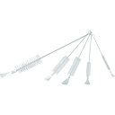 ■TRUSCO 理化学ブラシ 注射器用 ナイロン毛 ステンレス柄2cc用 TBSS2N(7656467)