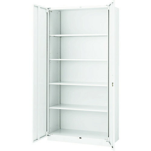 ■TRUSCO ユニット型壁面書庫 両開き 下置き専用 H1830 アジャスター付 ホワイト UHW18(7658052)[法人限定][直送元]