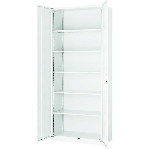 ■TRUSCO ユニット型壁面書庫 両開き 下置き専用 H2160 アジャスター付 ホワイト UHW21B(7658061)[法人限定][直送元]