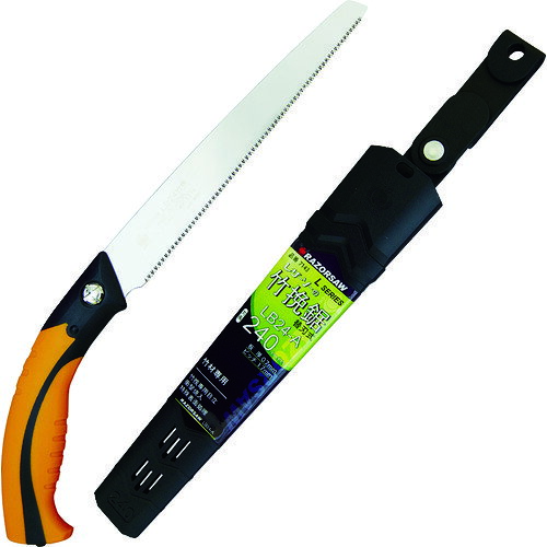 オレンジブック トラスコ中山　TRUSCORAZORSAW LB24−A竹挽 〔品番:7143〕[ 注番:7691688]特長●竹専用タイプです。竹林での伐採や竹材加工に使用できます。スムーズな切味と切口の綺麗さが特長です。用途●竹(竹材)。仕様●刃長(mm)：240●全長(mm)：410●刃ピッチ(mm)：1.7●適合替刃：R714●切断能力(mm)：240●刃幅(mm)：35●替刃：R714仕様2●衝撃焼入れ●無電解ニッケルメッキ●アサリあり材質/仕上●刃：炭素工具鋼●柄：ポリプロピレン・エラストマ樹脂セット内容/付属品注意原産国（名称）日本JANコード4903524400201本体質量135gオレンジブック トラスコ中山　TRUSCORAZORSAW LB24−A竹挽 〔品番:7143〕[注番:7691688][本体質量：135g]《包装時基本サイズ：410×85×25》〔包装時質量：135g〕分類》手作業工具》ハサミ・カッター・鋸》園芸用鋸☆納期情報：仕入れ先通常在庫品 (欠品の場合有り)