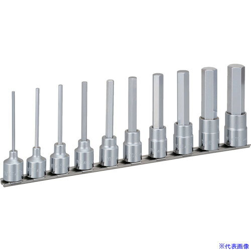 オレンジブック トラスコ中山　TRUSCOTONE ロングヘキサゴンソケットセット(ホルダー付) 10pcs 〔品番:HH410LA〕[ 注番:7811284]特長●ロングタイプはスタンダードタイプより35〜43mm長くしていますので、奥深い箇所の六角穴付ボルトの着脱に便利です。●ソケットの取り外しが容易なアルミタイプのソケットホルダで作業効率がアップします。●ラチェットハンドルに差し込んで使用することにより六角穴付ボルトの締め付けがすばやく行えます。用途●六角穴付きボルト・ねじの締付け、緩め作業用。仕様●差込角(mm)：12.7●セット内容(点)：10●セット内容(mm)：3、4、5、6、8、10、12、14、17、19●ソケット内容：4H-03L、04L、05L、06L、08L、10L、12L、14L、17L、19L●ソケット内容(mm)：3、4、5、6、8、10、12、14、17、19●セット内容：4H-03L、04L、05L、06L、08L、10L、12L、14L、17L、19L仕様2材質/仕上●内容品:構造用鋼●ホルダー:アルミ●クリップ:樹脂セット内容/付属品●ソケットホルダ（アルミタイプ）注意原産国（名称）日本JANコード4953488282221本体質量1.35kgオレンジブック トラスコ中山　TRUSCOTONE ロングヘキサゴンソケットセット(ホルダー付) 10pcs 〔品番:HH410LA〕[注番:7811284][本体質量：1.35kg]《包装時基本サイズ：416×121×37》〔包装時質量：1350g〕分類》手作業工具》ソケットレンチ》ヘキサゴンソケット☆納期情報：仕入れ先通常在庫品 (欠品の場合有り)