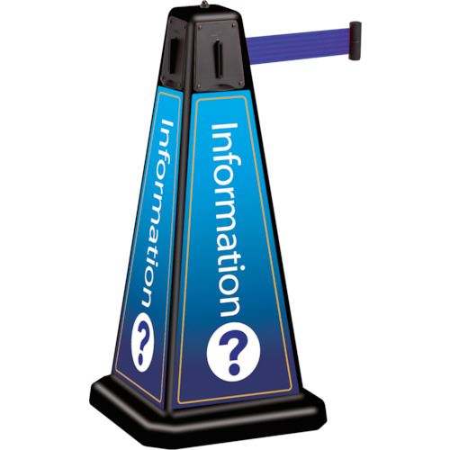 ■テラモト ミセル パーテーション(ベルト青) 本体(小) ブラック OT5577227(7827431)[送料別途お見積り]..