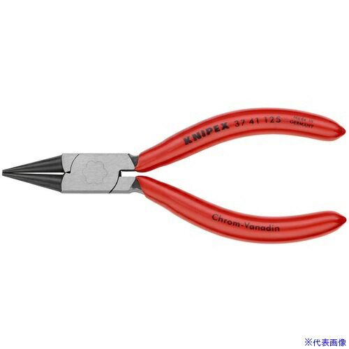 ■KNIPEX 時計細工用アジャスティングプライヤー 先丸 3741125(7867506)