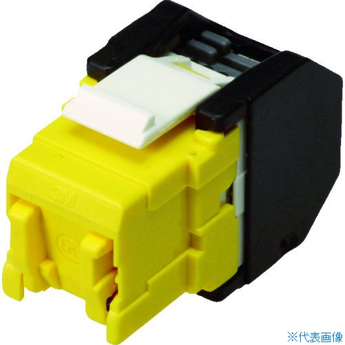 ■コーニング RJ45モジュラージャック ツールレスタイプ Cat5e 黄 VOLOCK5EUY(7876653)
