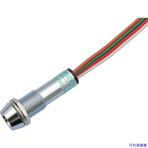 オレンジブック トラスコ中山　TRUSCOサカヅメ 3色(赤・緑・橙)点灯LED表示灯 3DUL−10ML Φ10 〔品番:3DUL10JPLDC5V60VRGOC〕[ 注番:7887434]特長●高輝度LED表示灯です。●使用電圧範囲がDC5〜60VのDC専用フリー電源仕様です。●赤・緑・橙の3色発光となります。●レンズ色:透明●パネルカット:φ10.2●長さ200mmのリード線(UL1007 AWG24)付です。用途●電源表示灯用。●電源のON、OFF表示灯に。仕様●色：赤・緑・橙●定格電圧(V)：DC5〜60●定格電流(mA)：DC3.0〜6.0●結線方法：リード線(L=200mm UL1007 AWG24)●絶縁抵抗：DC500V100MΩ以上(充電部アース間)●絶縁耐圧：AC1800V1分間(充電部アース間)仕様2●メタルフレーム材質/仕上●本体/フランジ：真鍮クロームメッキ●レンズ：ポリカーボネート樹脂セット内容/付属品注意原産国（名称）日本JANコード本体質量12.3gオレンジブック トラスコ中山　TRUSCOサカヅメ 3色(赤・緑・橙)点灯LED表示灯 3DUL−10ML Φ10 〔品番:3DUL10JPLDC5V60VRGOC〕[注番:7887434][本体質量：12.3g]分類》電子機器》電気・電子部品》回転灯・表示灯☆納期情報：メーカー取り寄品（弊社より発送）
