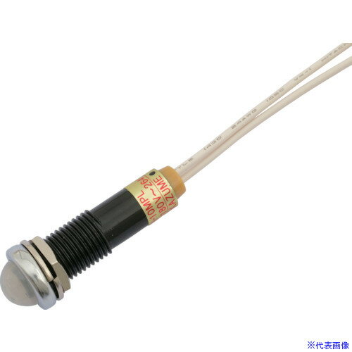 オレンジブック トラスコ中山　TRUSCOサカヅメ LED表示灯 DA−10MPL (AC/DC200V接続)Φ10 白 〔品番:DA10MPLACDC200VW〕[ 注番:7888104]特長●抵抗器内蔵の高輝度LED表示灯です。●AC/DC200V用電源にダイレクトに接続出来ます。●長さ200mmのリード線(UL1430 AWG24)付です。用途●電源表示灯用●電源のON、OFF表示灯仕様●定格電圧(V)：AC/DC200(180〜264)●定格電流(mA)：1.0〜2.5●パネルカット：φ10.2●発光色：白●レンズ色：乳白●絶縁耐圧：AC2000V1分間(充電部アース間)●絶縁抵抗：DC500V100MΩ以上(充電部アース間)●結線方法：リード線(L=200mm UL1430 AWG24)仕様2●モールドフレーム材質/仕上●本体/フランジ/レンズ：ポリカーボネート樹脂●飾り金具：真鍮クロームメッキセット内容/付属品注意原産国（名称）日本JANコード本体質量5.8gオレンジブック トラスコ中山　TRUSCOサカヅメ LED表示灯 DA−10MPL (AC/DC200V接続)Φ10 白 〔品番:DA10MPLACDC200VW〕[注番:7888104][本体質量：5.8g]分類》電子機器》電気・電子部品》回転灯・表示灯☆納期情報：メーカー取り寄品（弊社より発送）