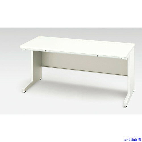■NAIKI 平デスク XEHH型/天板:ホワイト 本体:クリアーホワイト/W1600×D700×H720 XEHH167FWH(7923589)[送料別途お見積り][法人限定][直送]