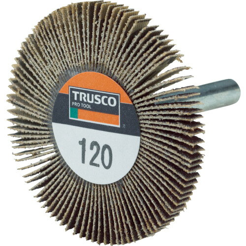 ■TRUSCO 薄型フラップホイール 50X5X6 #120 5個入 UF5005120(7933584)