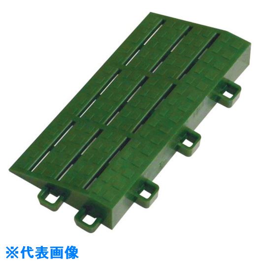 Door Mats - ■ミヅシマ ブラシマットD 中フチ- グリーン 4080110(8021088)[送料別途お見積り][法人限定][外直送]