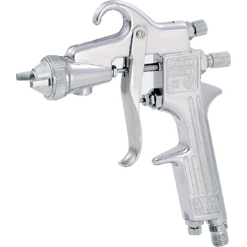 オレンジブック トラスコ中山　TRUSCO近畿 クリーミー重力式スプレーガン ノズル径1.0mm 〔品番:C63A10〕[ 注番:8050531]特長●重力式のレギュラーガンです。●軽量＆タフなガンで作業性が向上します。用途●小物、仕上げ塗装仕様●ノズル径(mm)：1.0●所要圧縮機(kW)：0.75〜●カップ取付口：G1/4●エア取込口：G1/4仕様2●重力式材質/仕上●本体:アルミダイカスト合金●接液部:ステンレス・真鍮・アルミ合金セット内容/付属品●スパナ注意●スプレーガン自体を溶剤につける事は禁止して下さい原産国（名称）日本JANコード本体質量440gオレンジブック トラスコ中山　TRUSCO近畿 クリーミー重力式スプレーガン ノズル径1.0mm 〔品番:C63A10〕[注番:8050531][本体質量：440g]分類》工事・照明用品》塗装・内装用品》スプレーガン☆納期情報：メーカー取り寄品（弊社より発送）