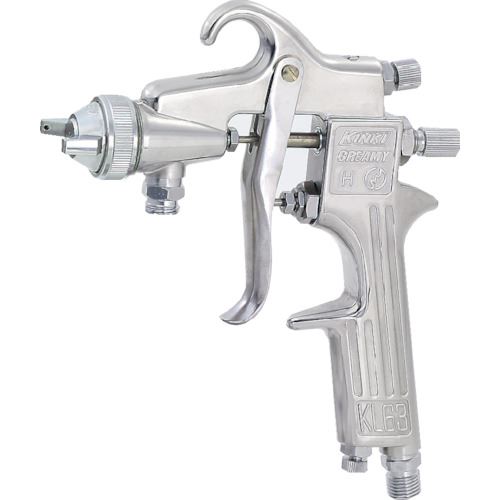 オレンジブック トラスコ中山　TRUSCO近畿 クリーミー吸上式スプレーガン ノズル径1.0mm 〔品番:C63SS10W〕[ 注番:8050535]特長●ウレタン、メタリックなど仕上げ塗装に最適です。●吸上式です。●ウレタン塗料・メタリック等の仕上塗装に最適です。●スプレーガンの安定性が良く塗料の微粒化が圧力変化に影響されにくいスプレーガンです。●低圧0.24MPaでの吹き付けが可能ですのでオーバーミスト少なくなります。用途●部分補修・パール塗装仕様●ノズル径(mm)：1.0●所要圧縮機(kW)：1.5●空気使用量(L/min)：190〜210●カップ取付口：G1/4●エア取込口：G1/4仕様2●吸上式●吹き付け距離(mm)：150〜180●吹き付け空気圧力(MPa)：0.27〜0.3●塗料噴出量(l/min)：140〜155●パターン幅(mm)：190〜200材質/仕上●本体:アルミダイカスト合金●接液部:ステンレス・真鍮・アルミ合金セット内容/付属品●スパナ注意●スプレーガン自体を溶剤につける事は禁止して下さい。原産国（名称）日本JANコード本体質量440gオレンジブック トラスコ中山　TRUSCO近畿 クリーミー吸上式スプレーガン ノズル径1.0mm 〔品番:C63SS10W〕[注番:8050535][本体質量：440g]分類》工事・照明用品》塗装・内装用品》スプレーガン☆納期情報：メーカー取り寄品（弊社より発送）