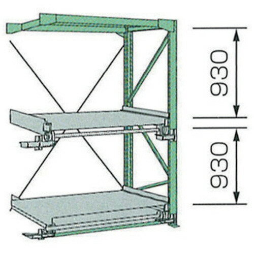 ■KDS スライドラックSSR20−2512−2HR SSR2025122HR(8050921)[送料別途お見積り][法人限定][直送]