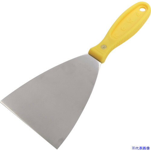 オレンジブック トラスコ中山　TRUSCOKOWA 金ヘラ100mm 〔品番:11525〕[ 注番:8065821]特長●樹脂柄なので薬剤などが付着しても洗い流すことができます。用途●下地調整に。仕様●全長(mm)：235●刃幅(mm)：100●刃長(mm)：122●刃厚(mm)：1.0●刃元厚(mm)：1.0●刃先厚(mm)：0.4仕様2●金ヘラ100材質/仕上●刃:ステンレス●柄:ポリプロピレン（PP）セット内容/付属品注意原産国（名称）台湾JANコード4972883115255本体質量70gオレンジブック トラスコ中山　TRUSCOKOWA 金ヘラ100mm 〔品番:11525〕[注番:8065821][本体質量：70g]《包装時基本サイズ：240×100×10》〔包装時質量：70g〕分類》工事・照明用品》塗装・内装用品》へら・スクレーパー☆納期情報：仕入れ先通常在庫品 (欠品の場合有り)